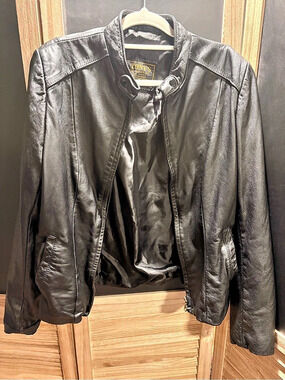 Mr. Tony's Custom Tailor Co. Handcrafted Leather Jacket. Black Leather Jacket